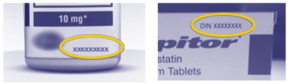 Examples of where the DIN is located